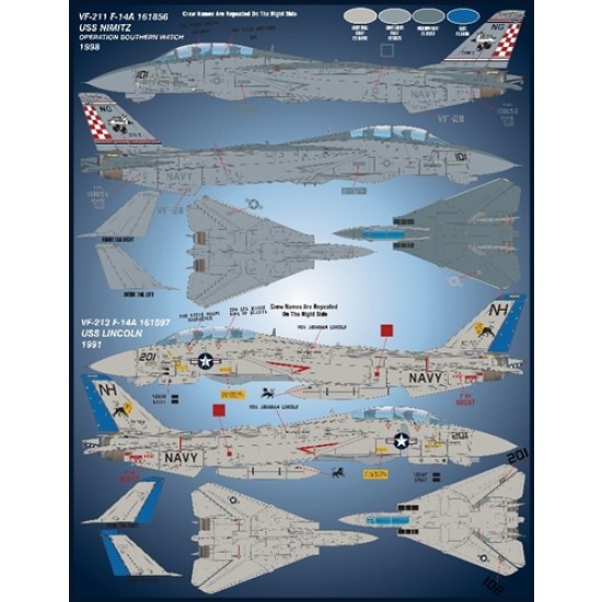 Decals for 1/48 US Navy Tomcat Colours & Markings Part V Decals for 1/48 US Navy Tomcat Colours & Markings Part V