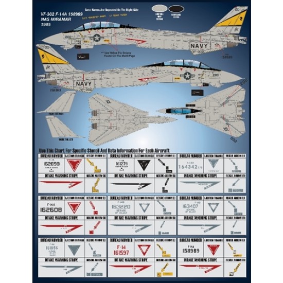 Decals for 1/48 US Navy Tomcat Colours & Markings Part V Decals for 1/48 US Navy Tomcat Colours & Markings Part V