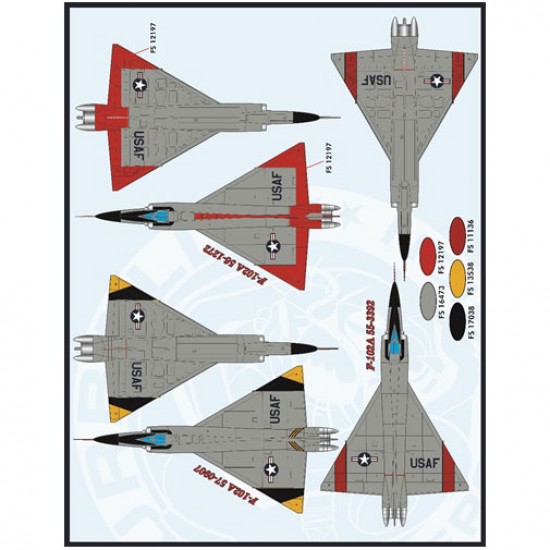 Decals for 1/48 USAF Convair F-102A Delta Dagger Colours & Markings