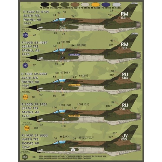 1/48 Colors and Markings of F-105s Part I 1/48 Colors and Markings of F-105s Part I