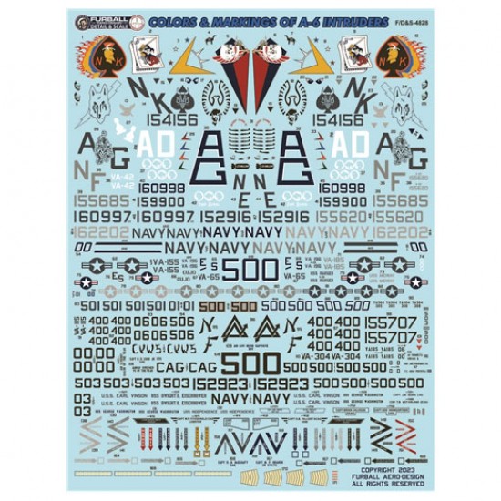 Decals for 1/48 Colours and Markings of A-6 Intruders PT1 Decals for 1/48 Colours and Markings of A-6 Intruders PT1