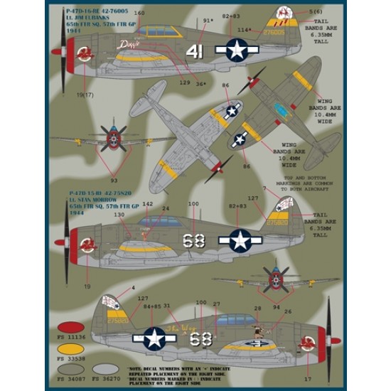 Decals for 1/48 Colours and Markings of P-47s Part 1 Decals for 1/48 Colours and Markings of P-47s Part 1