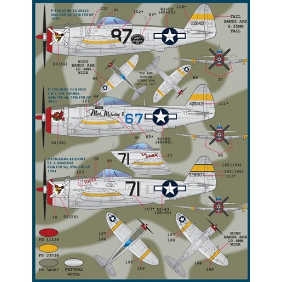 Decals for 1/48 Colours and Markings of P-47s Part 1 Decals for 1/48 Colours and Markings of P-47s Part 1