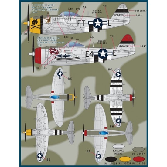 Decals for 1/48 Colours and Markings of P-47s Part 1 Decals for 1/48 Colours and Markings of P-47s Part 1