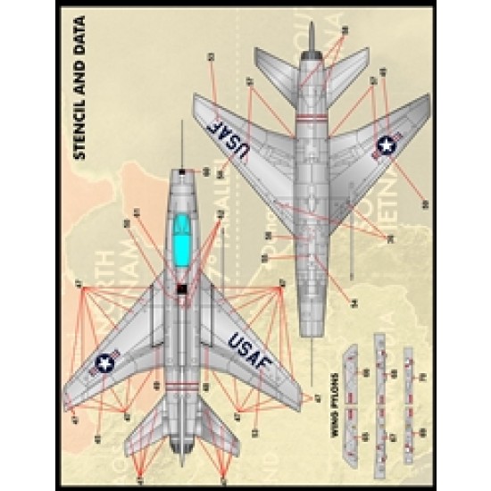 Decals for 1/72 Colours & Markings of USAF F-100s PT I Decals for 1/72 Colours & Markings of USAF F-100s PT I