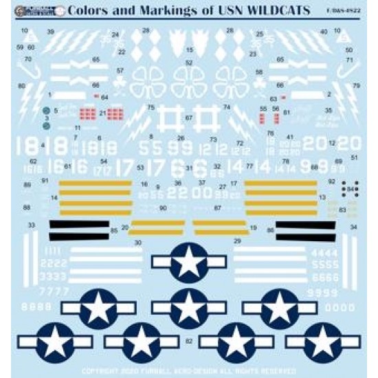 Decals for 1/72 Colours & Markings of FM-2 WILDCATS