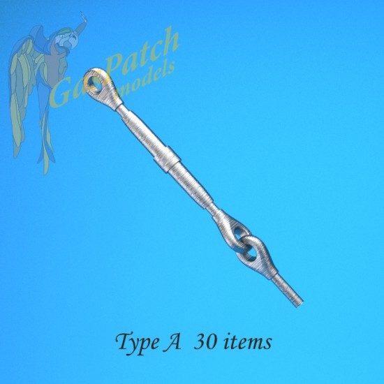 1/32 Metal Turnbuckles Type A (30pcs) 1/32 Metal Turnbuckles Type A (30pcs)