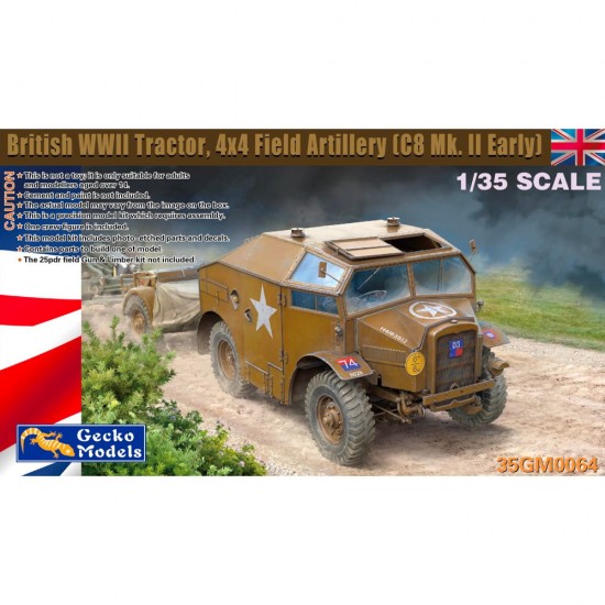 1/35 British WWII Tractor, 4x4 Field Artillery (C8 Mk. II Early) 1/35 British WWII Tractor, 4x4 Field Artillery (C8 Mk. II Early)