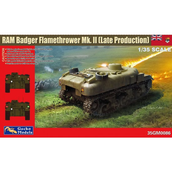 1/35 Canadian Ram Badger Flamethrower Mk. II (Late Production) 1/35 Canadian Ram Badger Flamethrower Mk. II (Late Production)