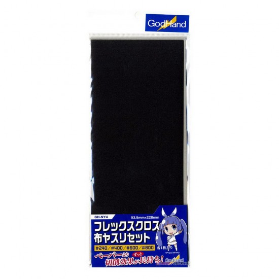 Flex Cross Cloth Sanding Sheets #240 #400 #600 #800 (93.5mm x 228mm) Flex Cross Cloth Sanding Sheets #240 #400 #600 #800 (93.5mm x 228mm)