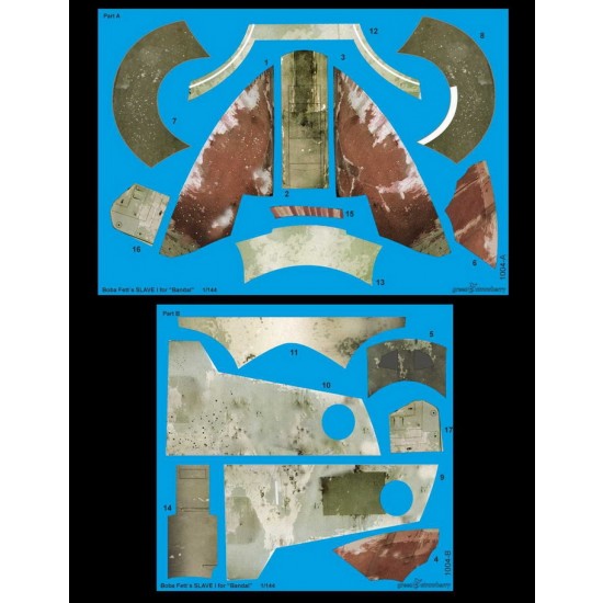 1/144 Boba Fetts SLAVE I Decals for Bandai kits (water slide) 1/144 Boba Fetts SLAVE I Decals for Bandai kits (water slide)