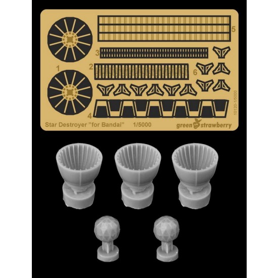 1/5000 Star Destroyer Engine Bells & Shield Generator for Bandai kits 1/5000 Star Destroyer Engine Bells & Shield Generator for Bandai kits