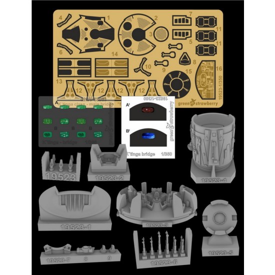 1/350 Ktinga class Battle Cruiser Main Bridge Detail set for Polar Lights [STAR TREK]