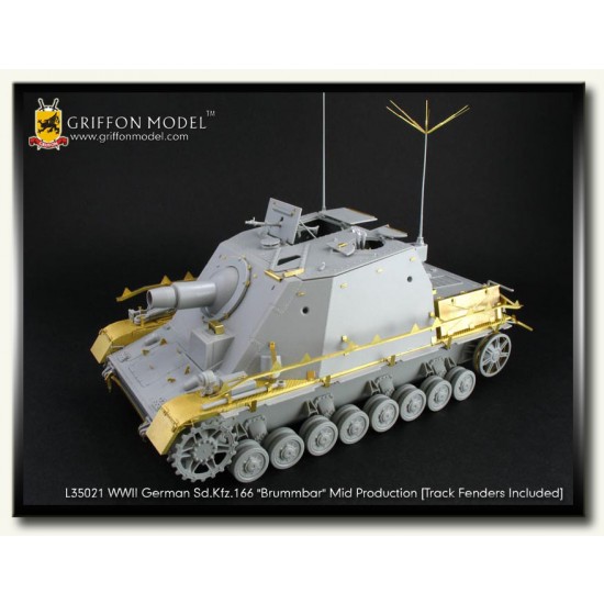 Photoetch for 1/35 German SdKfz.166 Brummbar w/Track Fenders for Dragon #6460 Photoetch for 1/35 German SdKfz.166 Brummbar w/Track Fenders for Dragon #6460