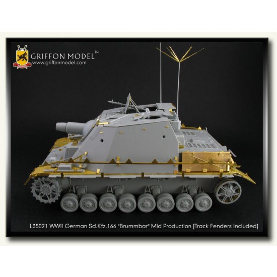 Photoetch for 1/35 German SdKfz.166 Brummbar w/Track Fenders for Dragon #6460 Photoetch for 1/35 German SdKfz.166 Brummbar w/Track Fenders for Dragon #6460