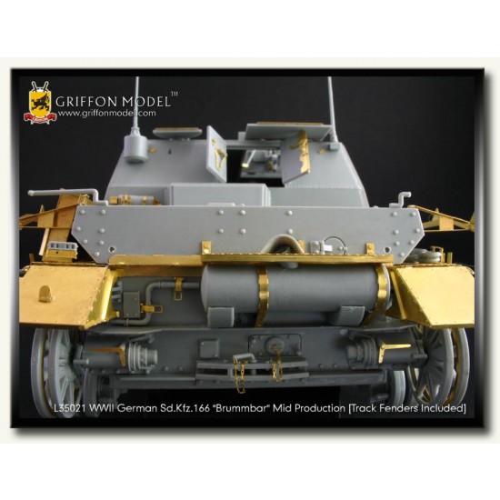 Photoetch for 1/35 German SdKfz.166 Brummbar w/Track Fenders for Dragon #6460 Photoetch for 1/35 German SdKfz.166 Brummbar w/Track Fenders for Dragon #6460