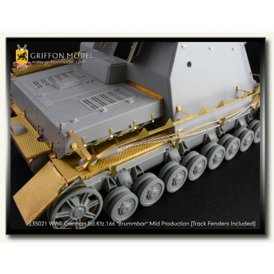 Photoetch for 1/35 German SdKfz.166 Brummbar w/Track Fenders for Dragon #6460 Photoetch for 1/35 German SdKfz.166 Brummbar w/Track Fenders for Dragon #6460