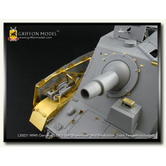 Photoetch for 1/35 German SdKfz.166 Brummbar w/Track Fenders for Dragon #6460 Photoetch for 1/35 German SdKfz.166 Brummbar w/Track Fenders for Dragon #6460