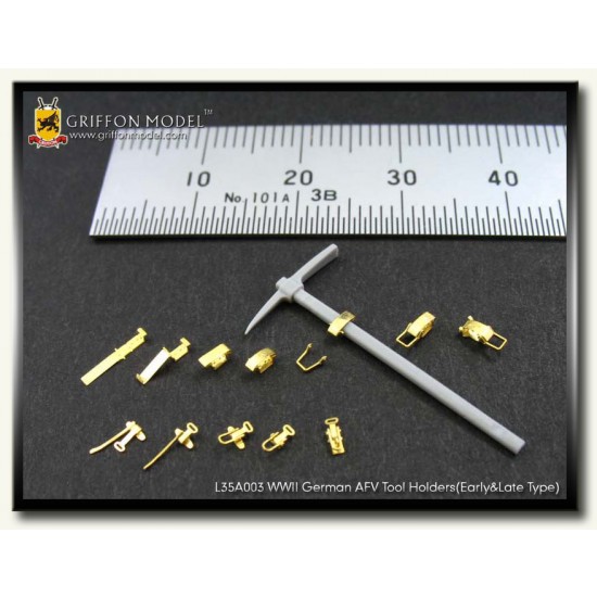1/35 German AFV Tool Holders for all Early & Late Type kits 1/35 German AFV Tool Holders for all Early & Late Type kits