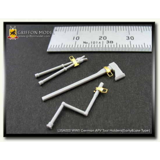 1/35 German AFV Tool Holders for all Early & Late Type kits 1/35 German AFV Tool Holders for all Early & Late Type kits
