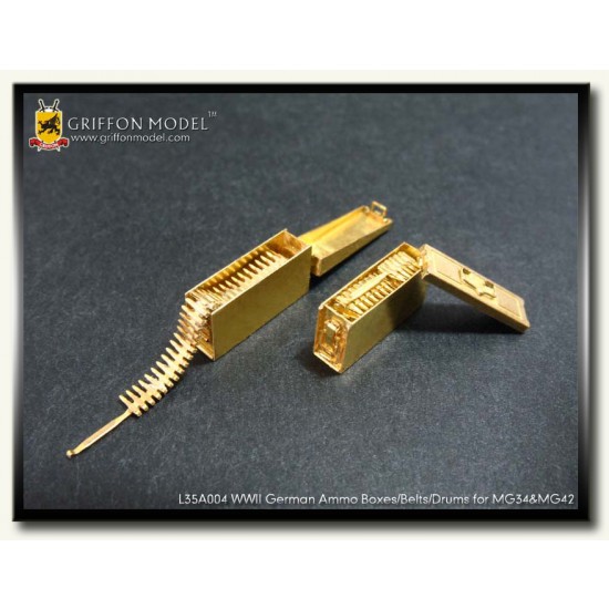 1/35 German Ammo Boxes/Belts/Drums for Machine Gun MG34 &MG42 1/35 German Ammo Boxes/Belts/Drums for Machine Gun MG34 &MG42