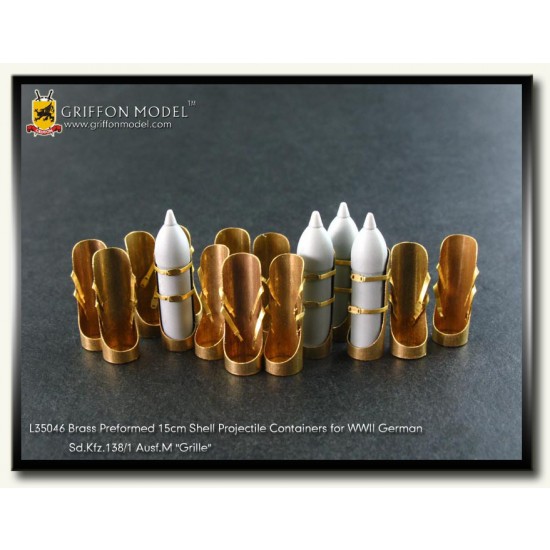 1/35 Brass 15cm Shell Projectile Containers for Dragon kit #6429 1/35 Brass 15cm Shell Projectile Containers for Dragon kit #6429