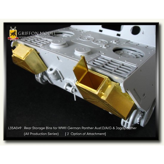 Rear Storage Bins for 1/35 Panther Ausf.D/A/G & Jagdpanther for Dragon/Tamiya Rear Storage Bins for 1/35 Panther Ausf.D/A/G & Jagdpanther for Dragon/Tamiya