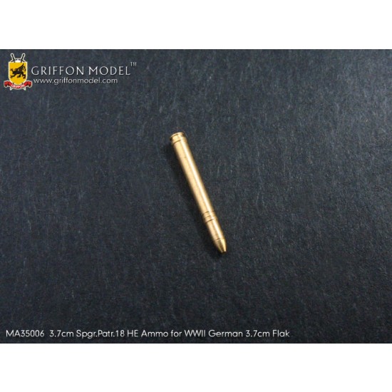 1/35 WWII German 3.7cm Flak Spgr.Patr.18 HE Full Round Ammo set (Brass, 16pcs) 1/35 WWII German 3.7cm Flak Spgr.Patr.18 HE Full Round Ammo set (Brass, 16pcs)