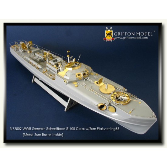 1/72 Schnellboot S100 w/Flakvierling 38 Detail Set for Revell 05002 1/72 Schnellboot S100 w/Flakvierling 38 Detail Set for Revell 05002