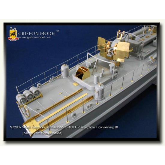 1/72 Schnellboot S100 w/Flakvierling 38 Detail Set for Revell 05002 1/72 Schnellboot S100 w/Flakvierling 38 Detail Set for Revell 05002