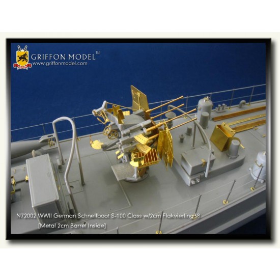 1/72 Schnellboot S100 w/Flakvierling 38 Detail Set for Revell 05002 1/72 Schnellboot S100 w/Flakvierling 38 Detail Set for Revell 05002