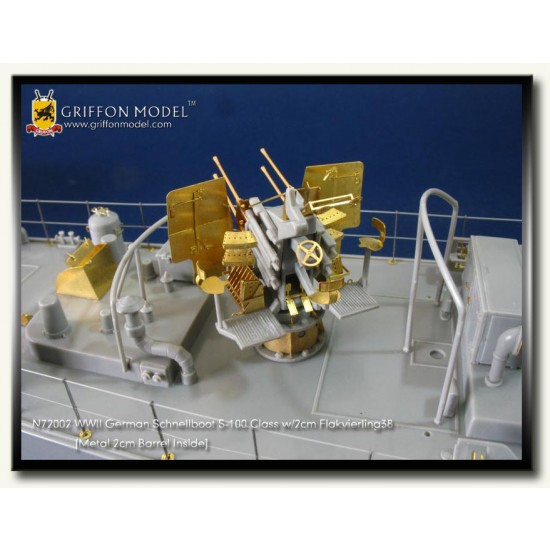 1/72 Schnellboot S100 w/Flakvierling 38 Detail Set for Revell 05002 1/72 Schnellboot S100 w/Flakvierling 38 Detail Set for Revell 05002