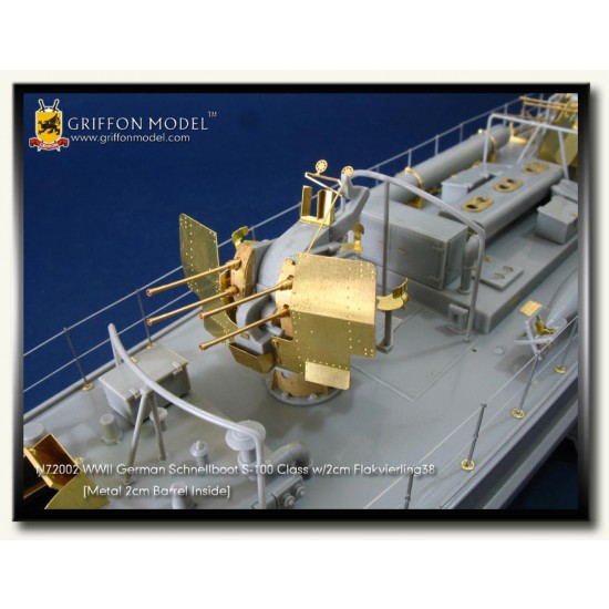 1/72 Schnellboot S100 w/Flakvierling 38 Detail Set for Revell 05002 1/72 Schnellboot S100 w/Flakvierling 38 Detail Set for Revell 05002