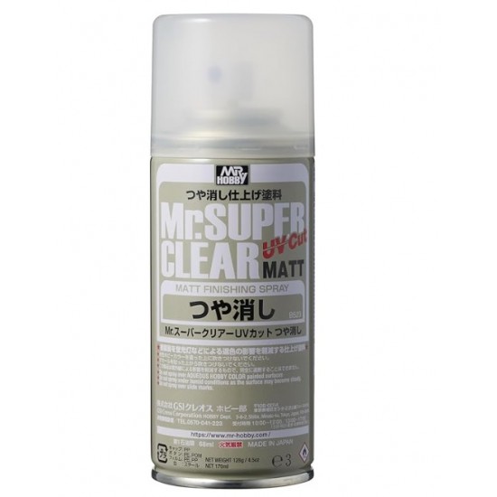 Mr. Super Clear UV Cut Spray (Flat) 170ml Mr. Super Clear UV Cut Spray (Flat) 170ml