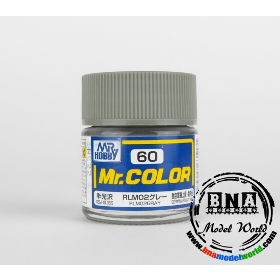 SolventBased Acrylic Paint SemiGloss RLM02 Grey (10ml)