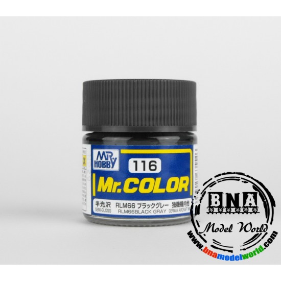 Solvent-Based Acrylic Paint - Semi-Gloss RLM 66 Black Grey (10ml) Solvent-Based Acrylic Paint - Semi-Gloss RLM 66 Black Grey (10ml)