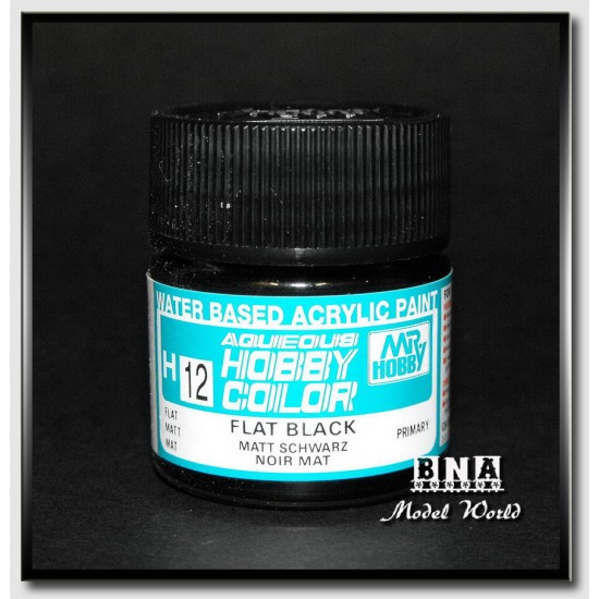 Water-Based Acrylic Paint - Flat Black (10ml) Water-Based Acrylic Paint - Flat Black (10ml)