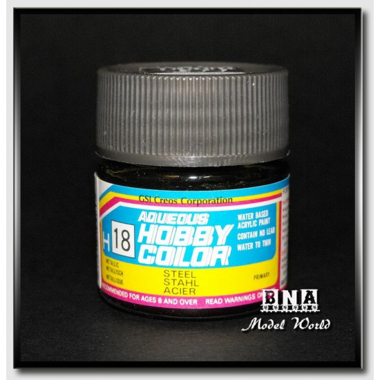 Water-Based Acrylic Paint - Metallic Steel (10ml) Water-Based Acrylic Paint - Metallic Steel (10ml)