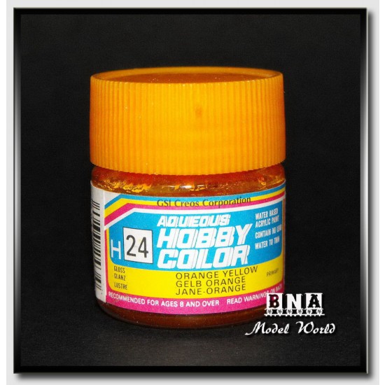 Water-Based Acrylic Paint - Gloss Orange Yellow (10ml) Water-Based Acrylic Paint - Gloss Orange Yellow (10ml)