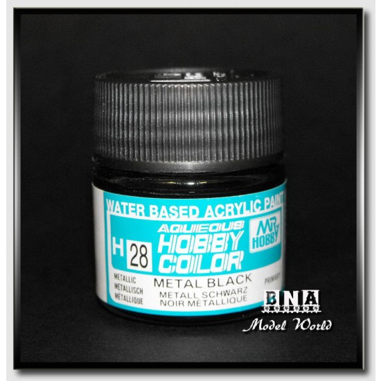 Water-Based Acrylic Paint - Metal Black (10ml) Water-Based Acrylic Paint - Metal Black (10ml)