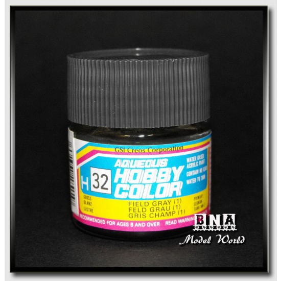 Water-Based Acrylic Paint - Gloss Field Grey (10ml) Water-Based Acrylic Paint - Gloss Field Grey (10ml)