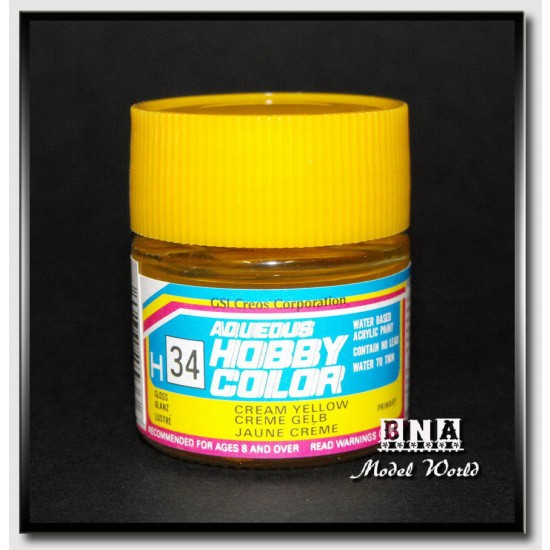 Water-Based Acrylic Paint - Gloss Cream Yellow (10ml) Water-Based Acrylic Paint - Gloss Cream Yellow (10ml)