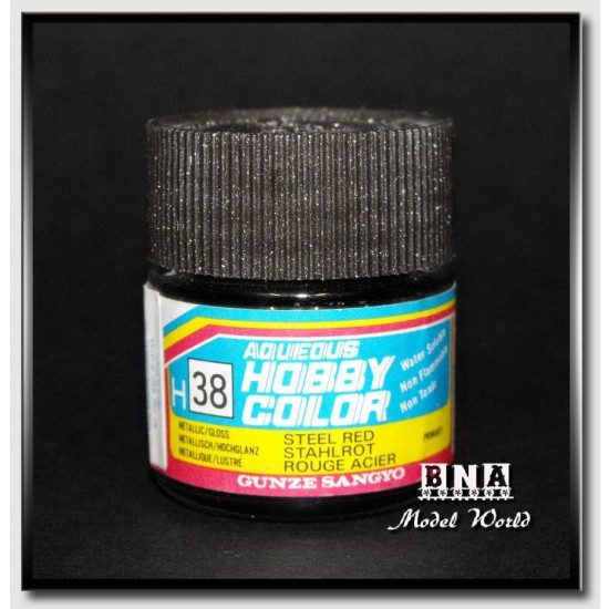 Water-Based Acrylic Paint - Metallic Steel Red (10ml) Water-Based Acrylic Paint - Metallic Steel Red (10ml)