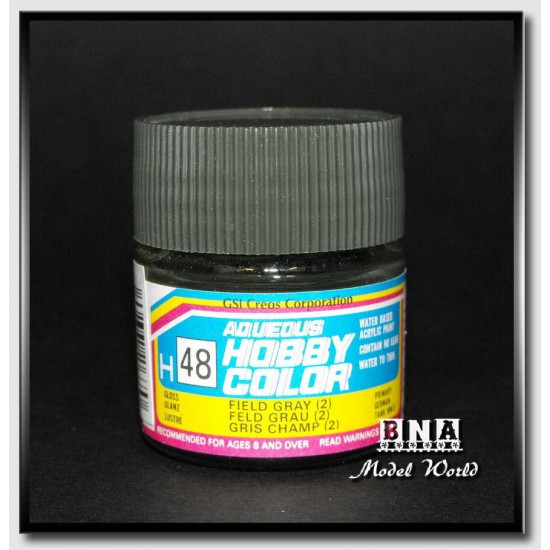 Water-Based Acrylic Paint - Gloss Field Grey 2 (10ml) Water-Based Acrylic Paint - Gloss Field Grey 2 (10ml)