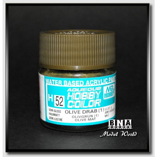 Water-Based Acrylic Paint - Semi-Gloss Olive Drab 1 (10ml) Water-Based Acrylic Paint - Semi-Gloss Olive Drab 1 (10ml)