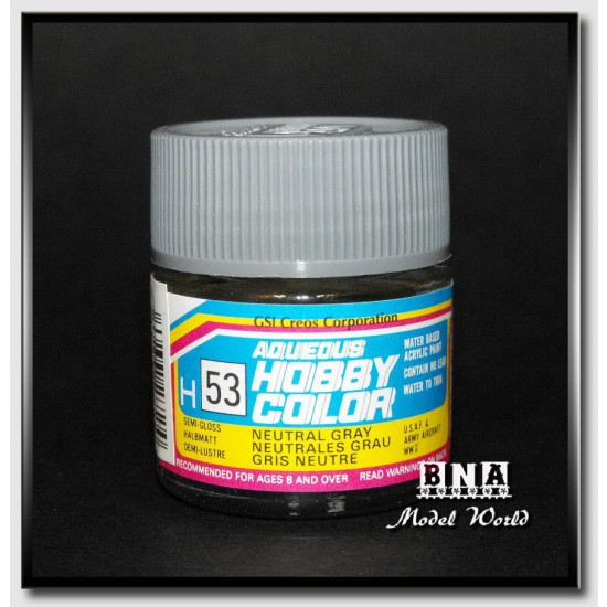 Water-Based Acrylic Paint - Semi-Gloss Neutral Grey (10ml) Water-Based Acrylic Paint - Semi-Gloss Neutral Grey (10ml)