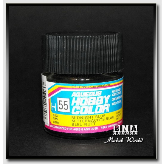 Water-Based Acrylic Paint - Gloss Midnight Blue (10ml) Water-Based Acrylic Paint - Gloss Midnight Blue (10ml)