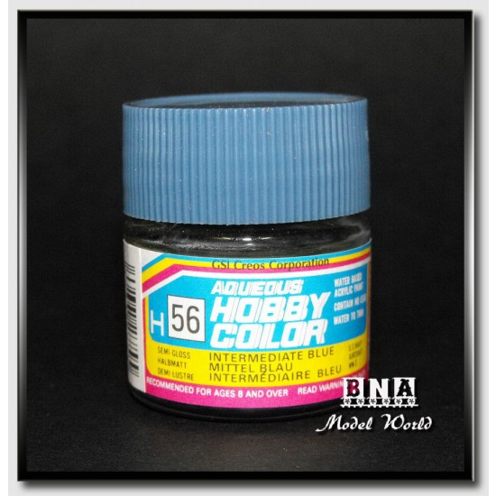Water-Based Acrylic Paint - Semi-Gloss Intermediate Blue (10ml) Water-Based Acrylic Paint - Semi-Gloss Intermediate Blue (10ml)