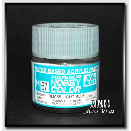 Water-Based Acrylic Paint - Semi-Gloss RLM65 Light Blue (10ml) Water-Based Acrylic Paint - Semi-Gloss RLM65 Light Blue (10ml)