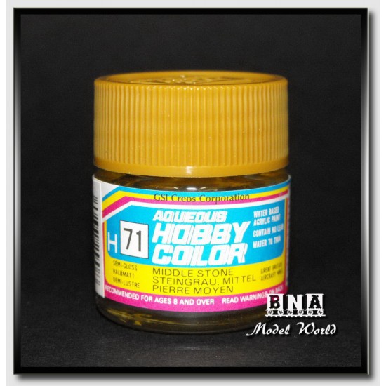 Water-Based Acrylic Paint - Semi-Gloss Middle Stone (10ml) Water-Based Acrylic Paint - Semi-Gloss Middle Stone (10ml)